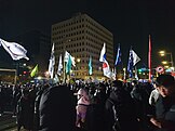 Protesters following the declaration of martial law